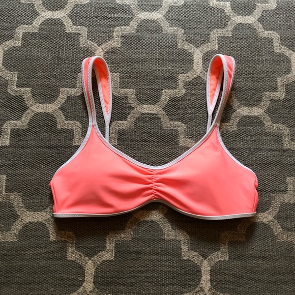 neon pink bathing suit top